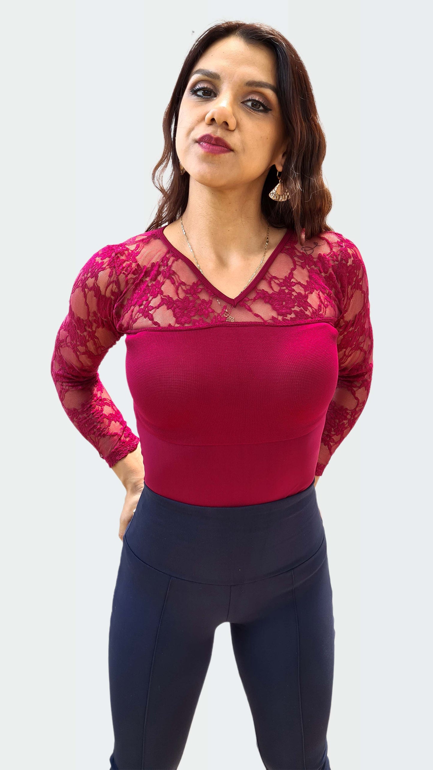 Blusa de compresión manga larga diseño floreado Ref. 217