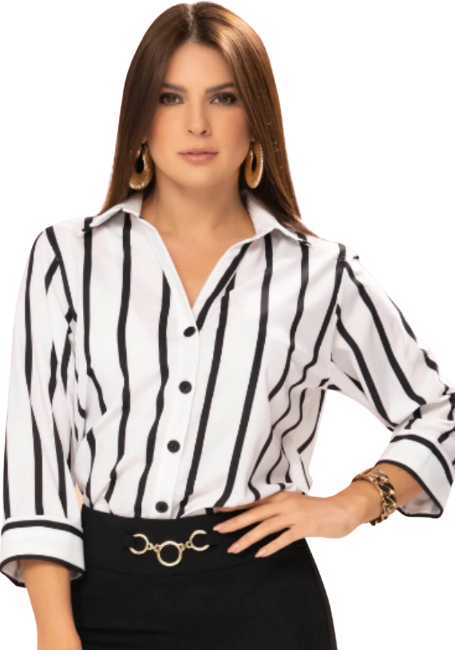 Blusa AndreG En Chalis Strech Silueta Amplia