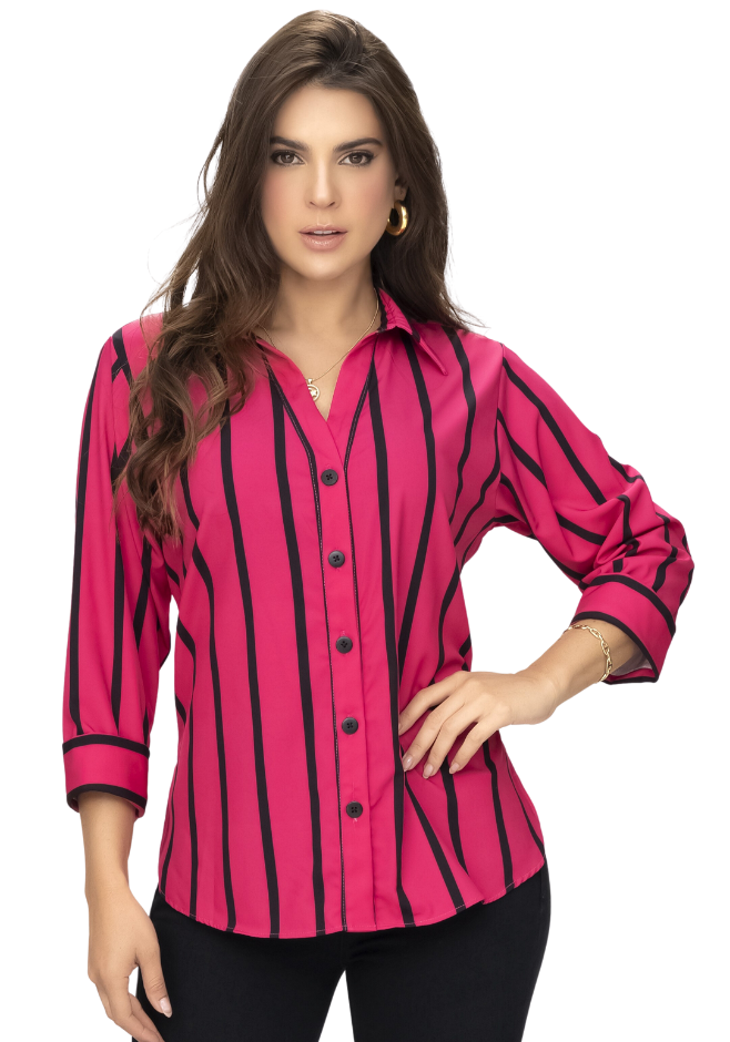 Blusa AndreG En Chalis Strech Silueta Amplia