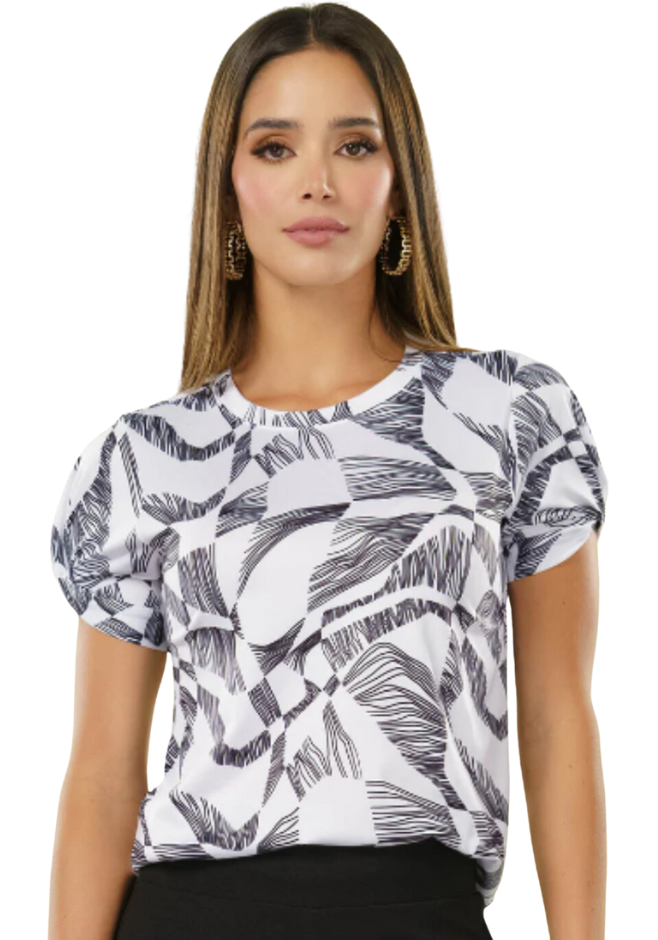 Blusa AndreG En Piel De Durazno Strech Silueta Semi-Ajustada