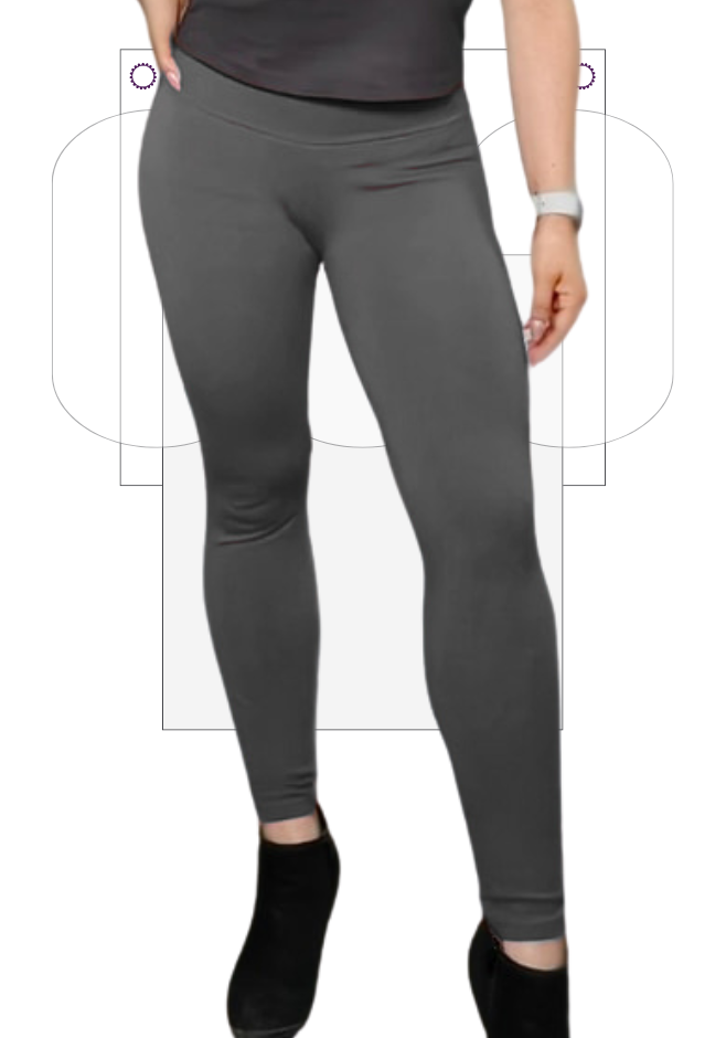 Leggins Skinny Levantacola Gris Oscuro
