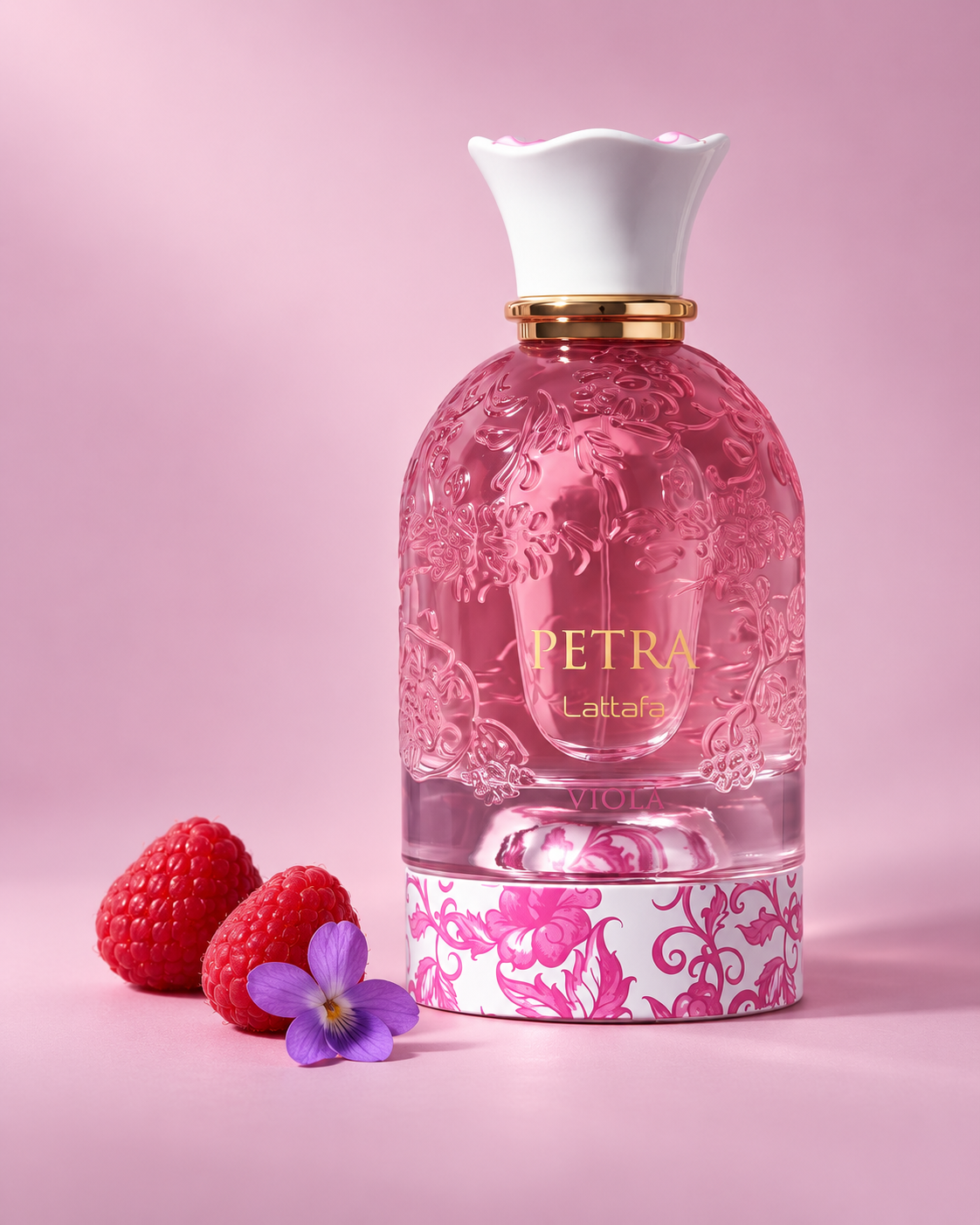 Lattafa Petra Viola Eau de Parfum 100 ml | Fragancia frutal floral gourmand
