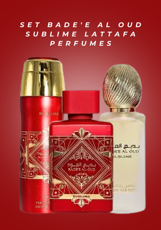 Set Bade'e Al Oud Sublime de Lattafa