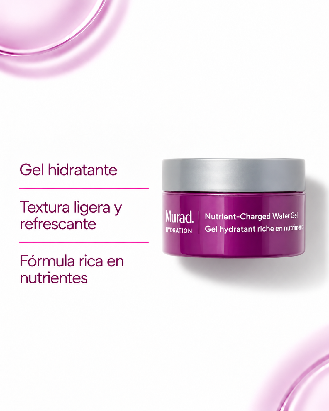 Murad Nutrient-Charged Water Gel 50 ml | Hidratante en gel con vitaminas y péptidos