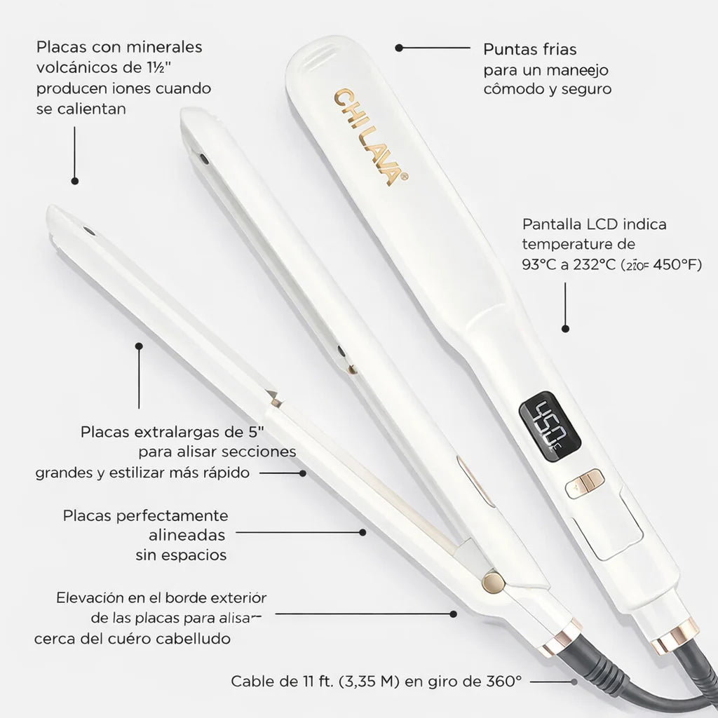 CHI LAVA 1.5 Inch Hairstyling Iron | Plancha profesional de cerámica volcánica