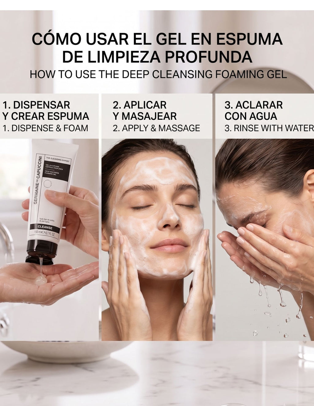 Gel en Espuma de Limpieza Profunda con Prebióticos 150 ml | Germaine de Capuccini