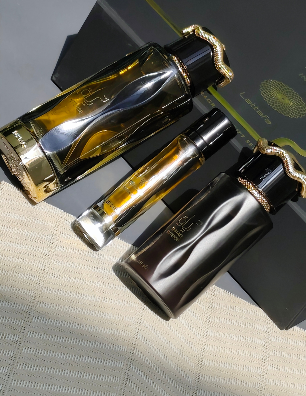Lattafa Teriaq Intense Gift Set 3 Piezas – 100 ml
