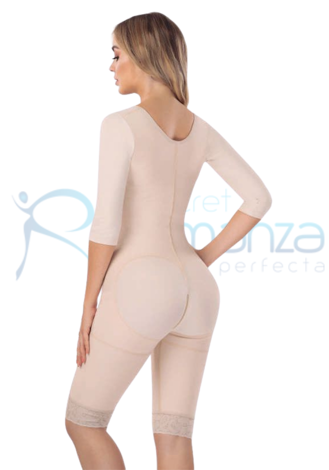 Mod. 3213 Faja Powernet a la rodilla, copa prehormada, mangas broches al frente