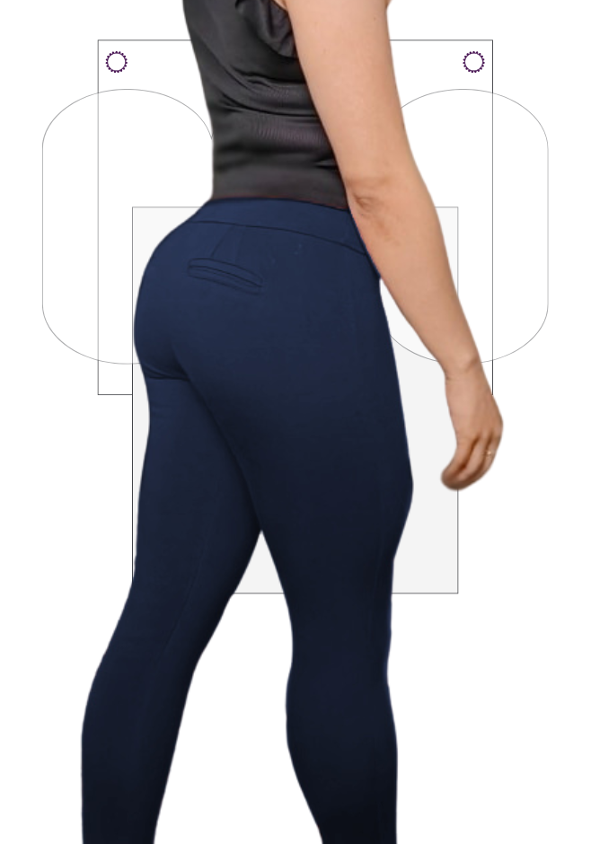 Leggins Skinny Levantacola Azul