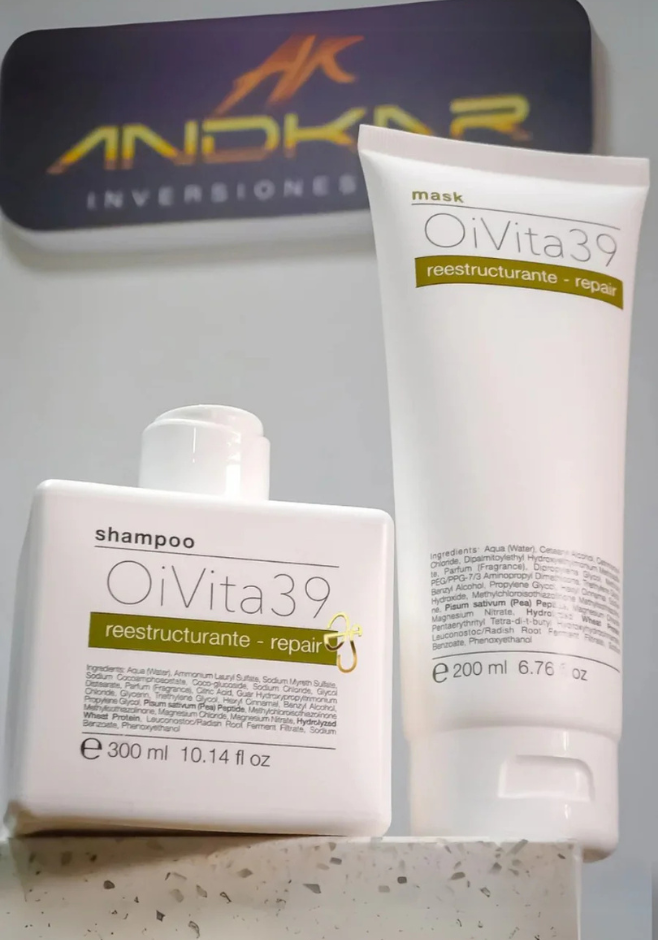 Duo OiVita39 Reestructurante-Repair Shampoo 300ml Mascarilla 200ml