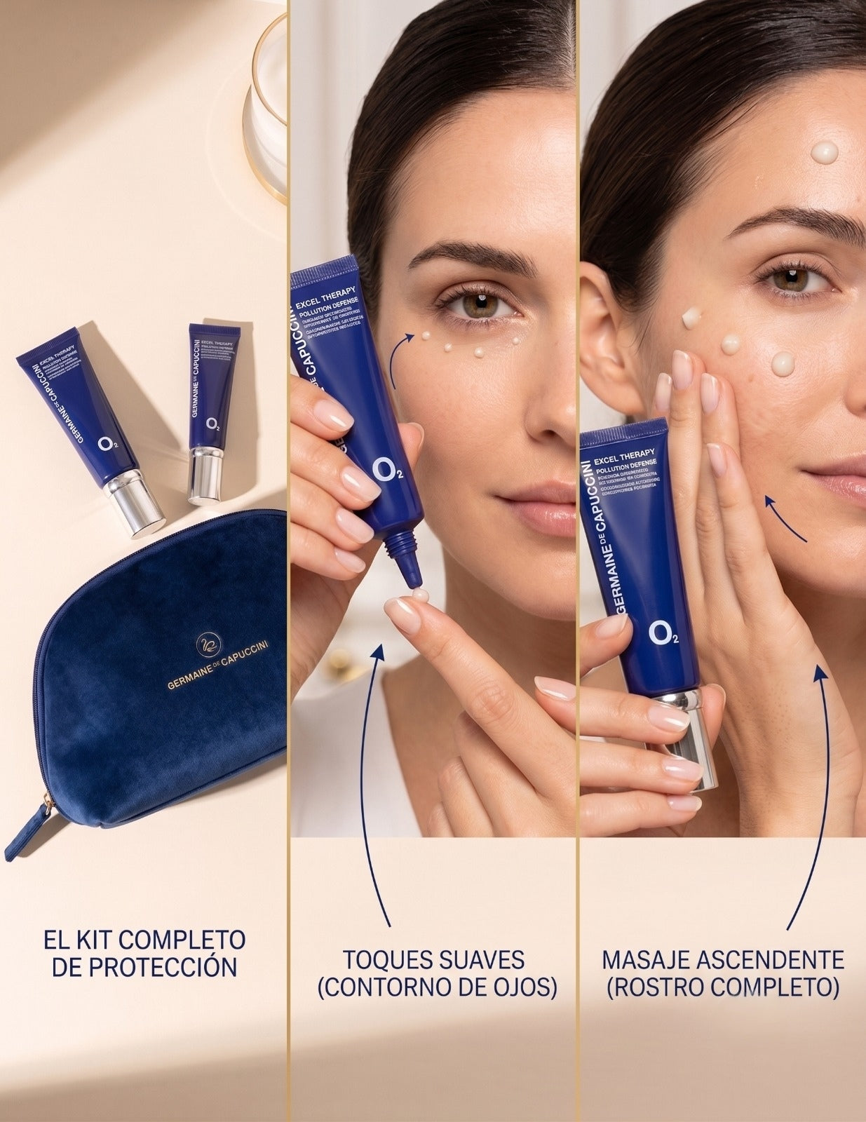 Kit Rutina Oxigenante Excel Therapy O2 con Neceser - Germaine de Capuccini