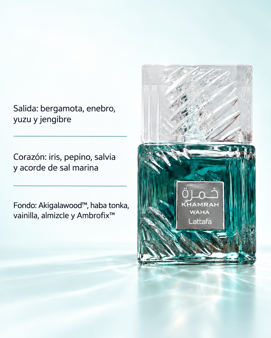 Lattafa Khamrah Waha Eau de Parfum 100 ml | Fragancia fresca aromática unisex