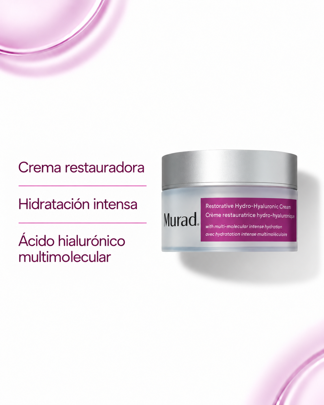 Murad Restorative Hydro-Hyaluronic Cream 50 ml | Crema hidratante con ácido hialurónico
