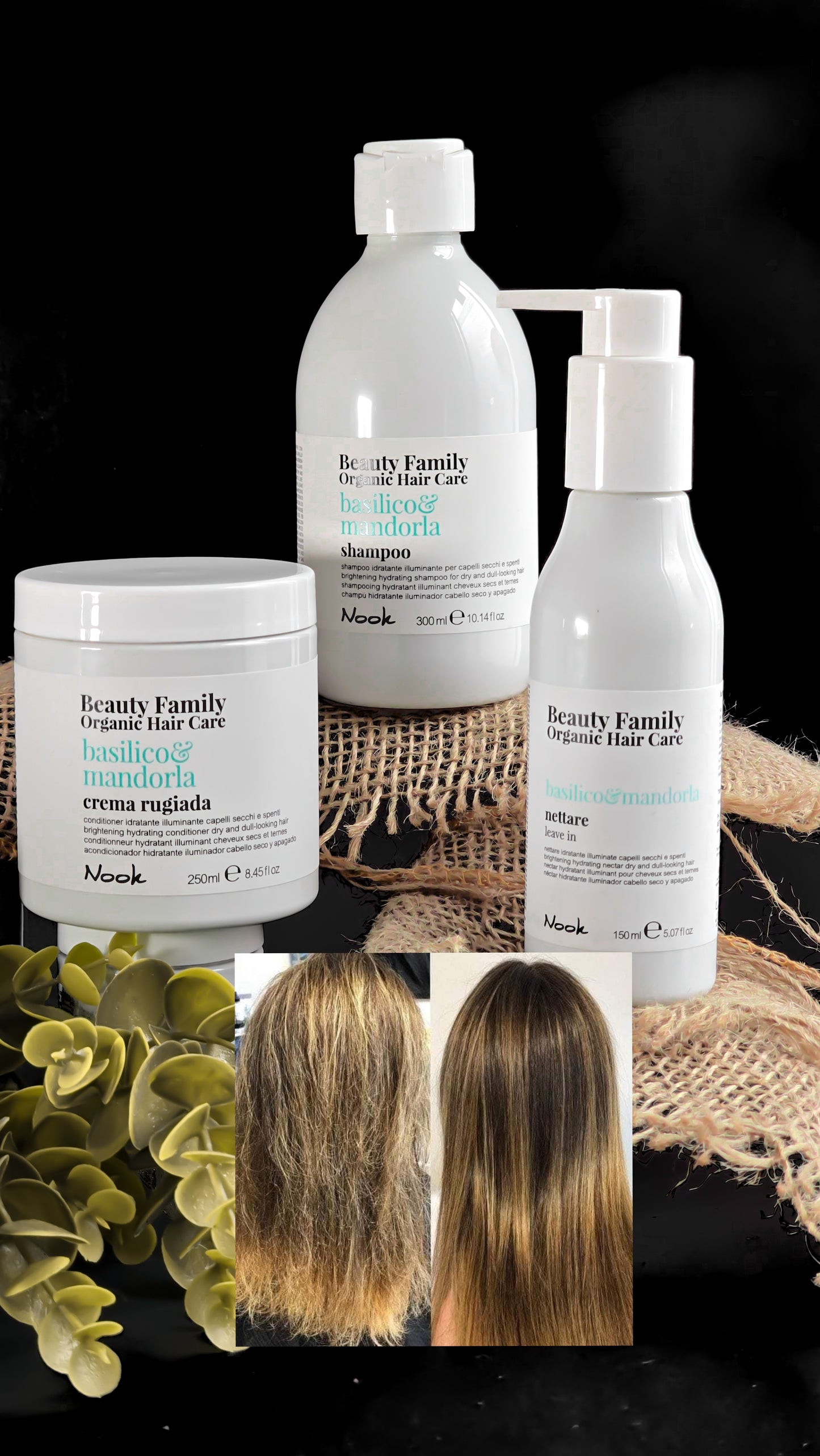 Beauty Family Organic Hair Care basilico& mandorla